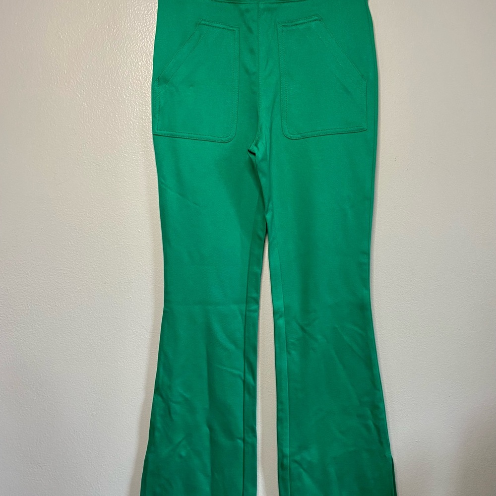 Anthropologie Emerald Flare‎ Pants